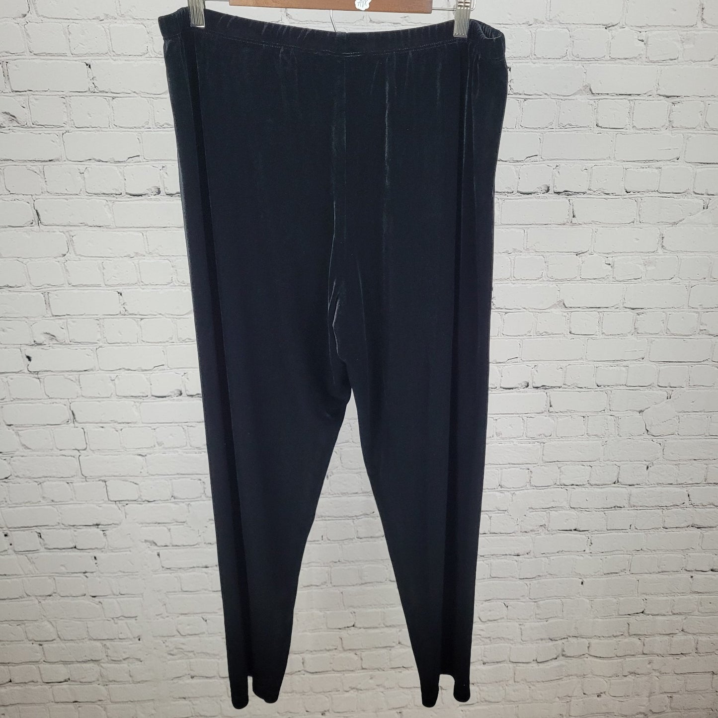 VTG NWT Chico's Design Black Velvet Savoy Pants USA Made Size 3 US 16 (30x29)