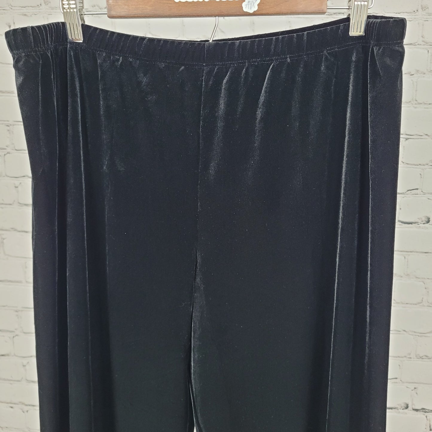 VTG NWT Chico's Design Black Velvet Savoy Pants USA Made Size 3 US 16 (30x29)