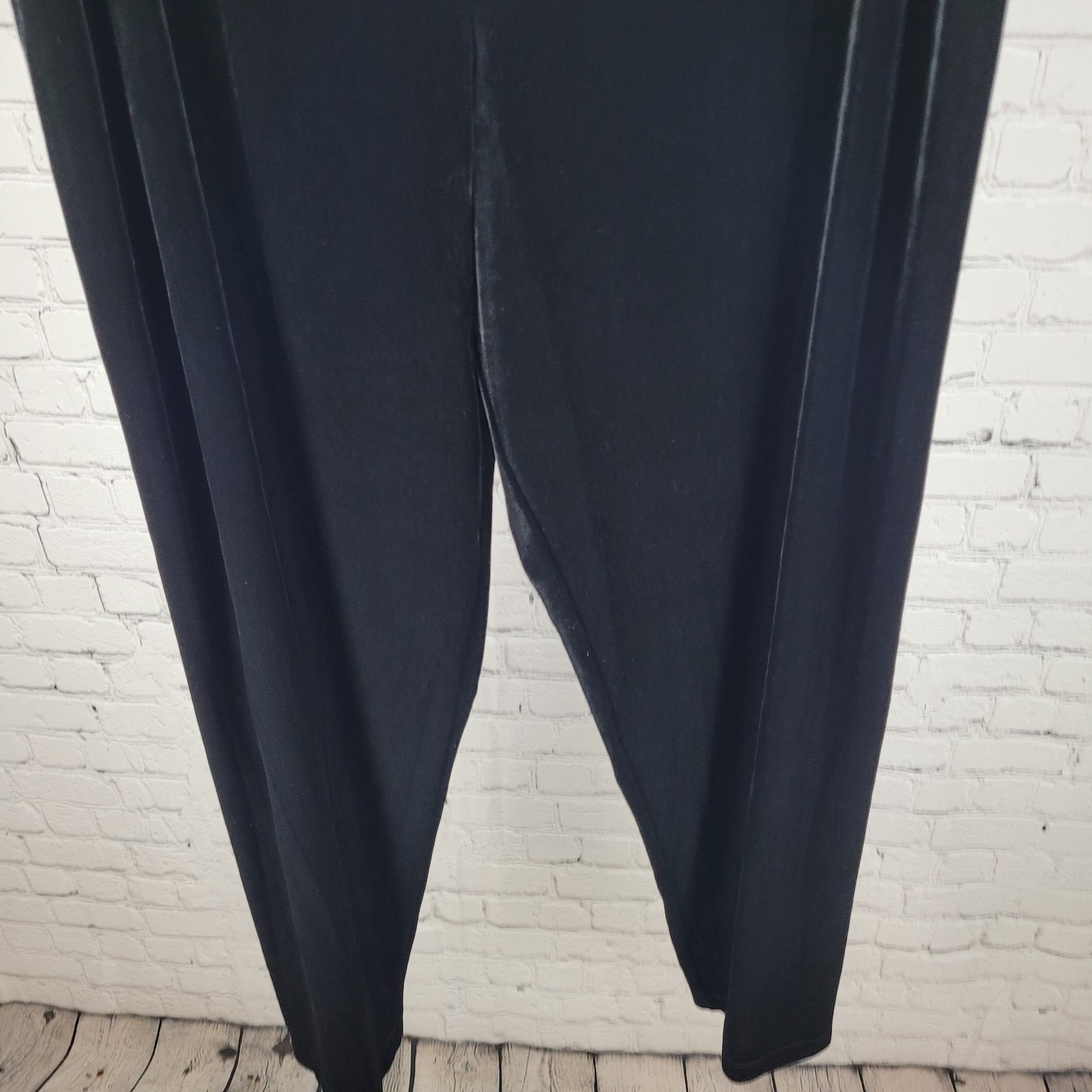 VTG NWT Chico's Design Black Velvet Savoy Pants USA Made Size 3 US 16 (30x29)