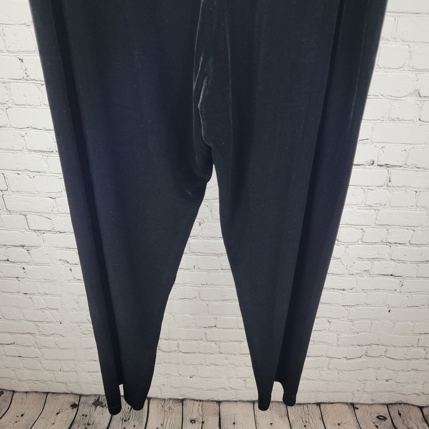 VTG NWT Chico's Design Black Velvet Savoy Pants USA Made Size 3 US 16 (30x29)
