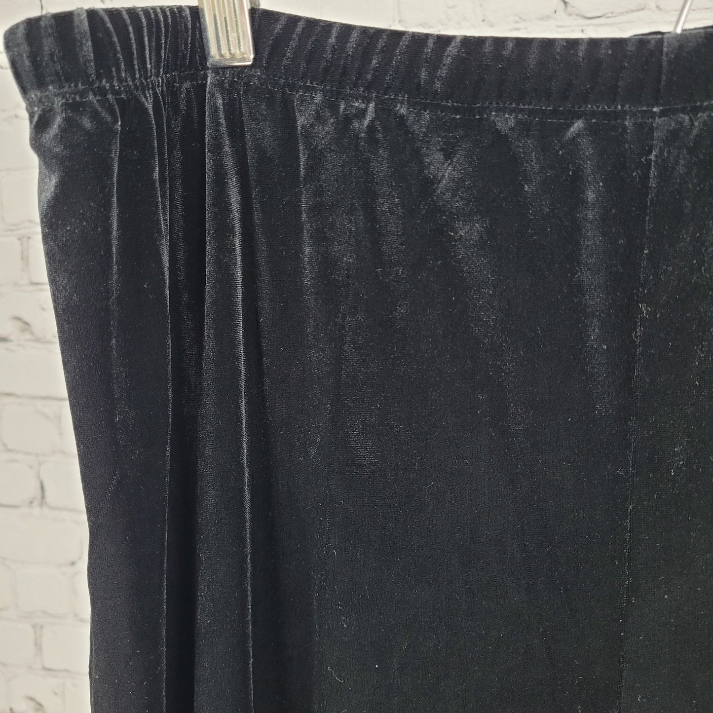 VTG NWT Chico's Design Black Velvet Savoy Pants USA Made Size 3 US 16 (30x29)