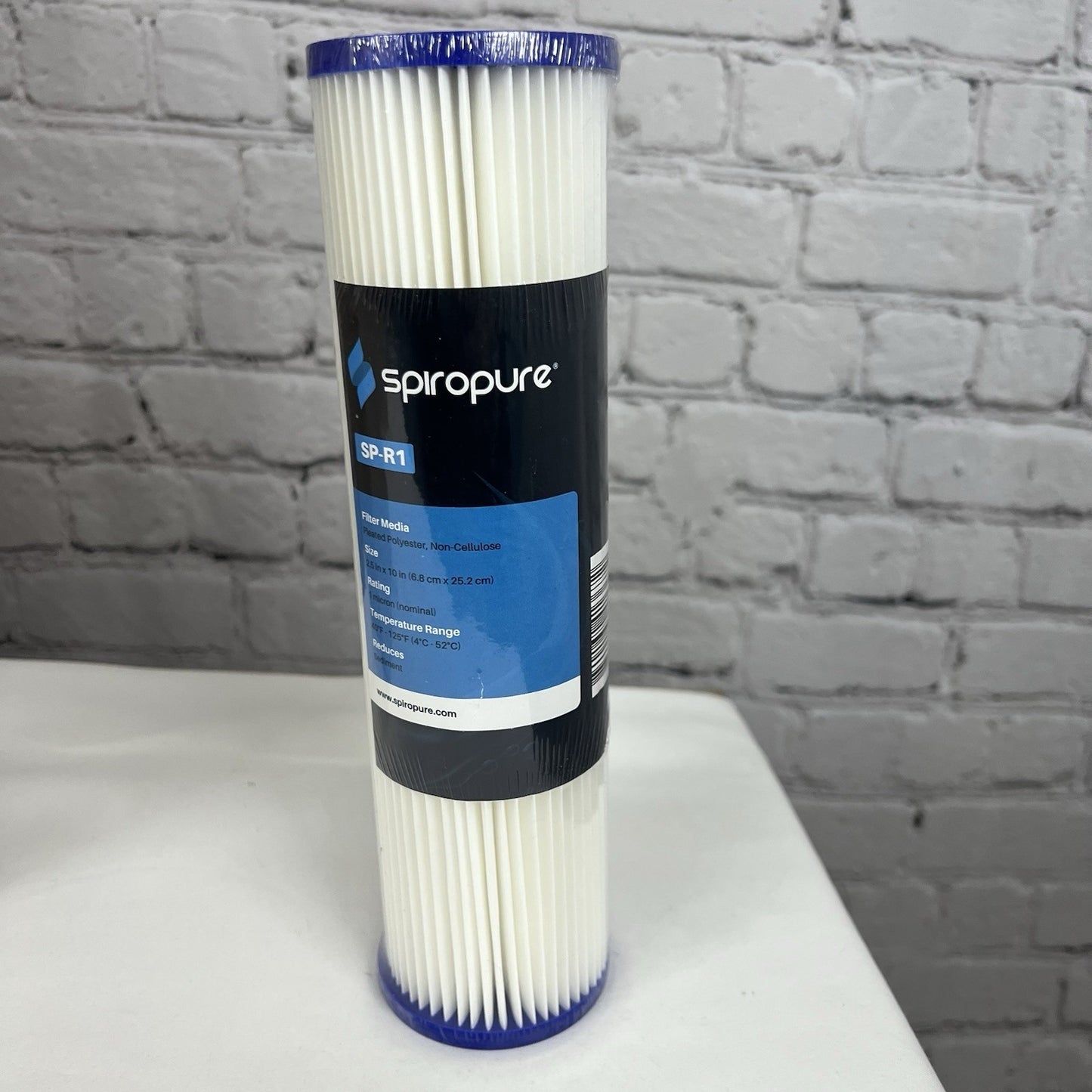 SpiroPure SP-R1 10x2.5 1 Micron Pleated Sediment Water Filter SPC-25-1001
