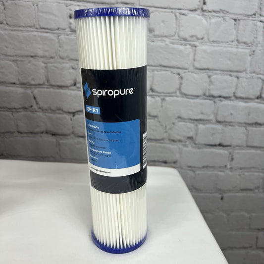 SpiroPure SP-R1 10x2.5 1 Micron Pleated Sediment Water Filter SPC-25-1001