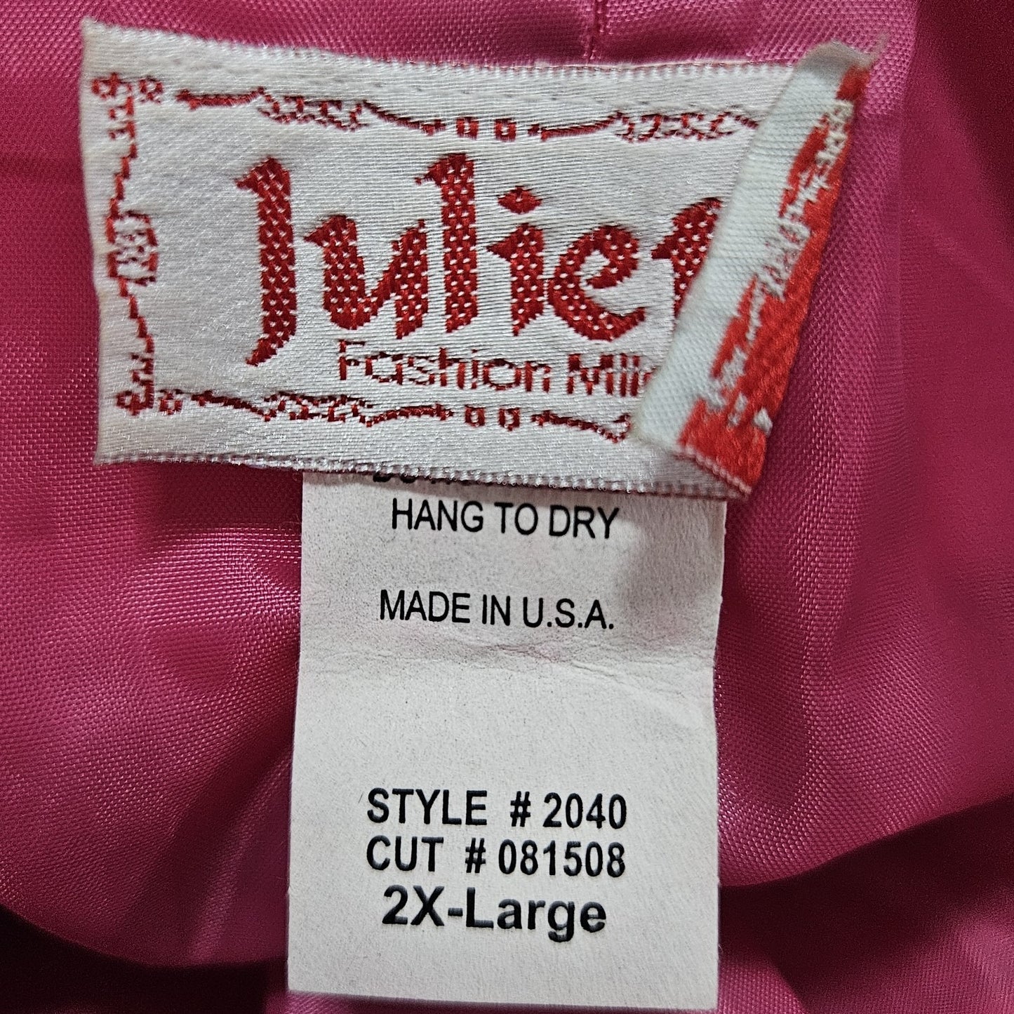VTG Juliet Fashion Milex Pink Satin Chiffon Empire Waist Strappy Maxi Dress 2XL