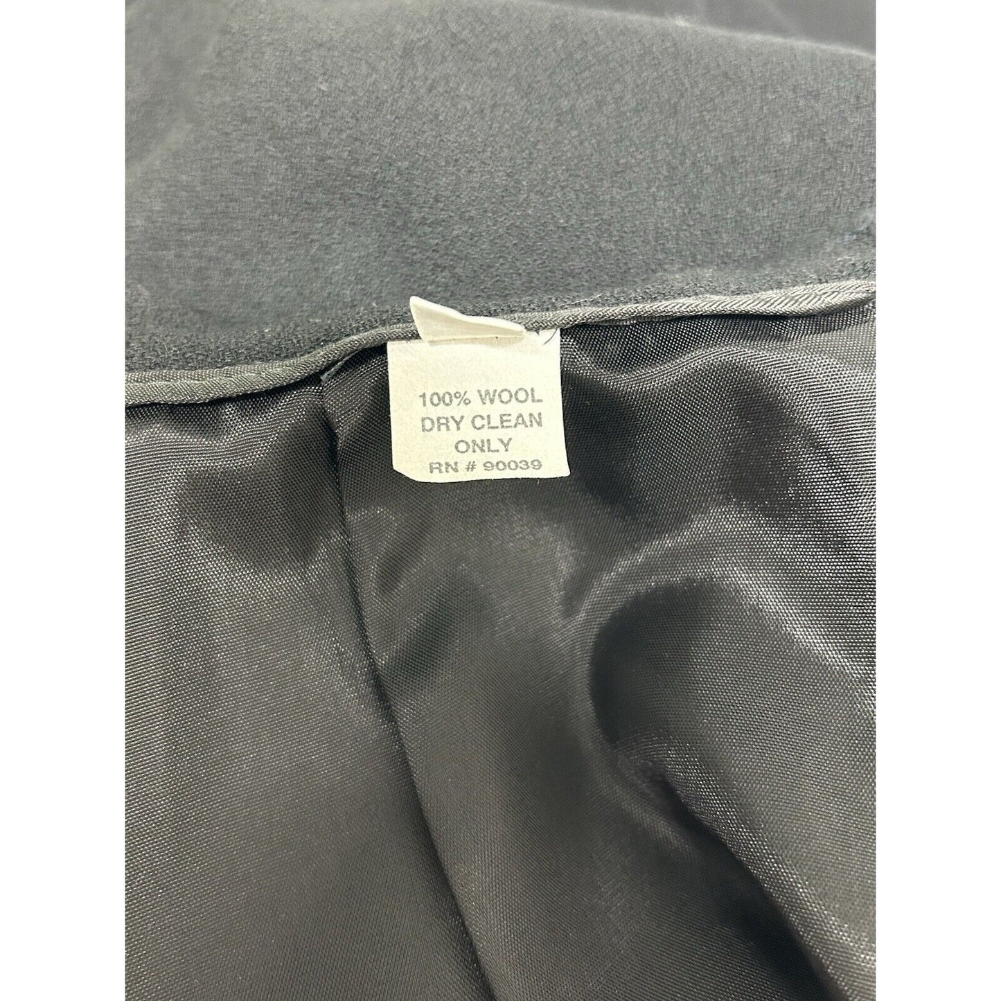 VTG Unbranded Black 100% Wool Midi Length Lined Pencil Skirt Women’s Size 8