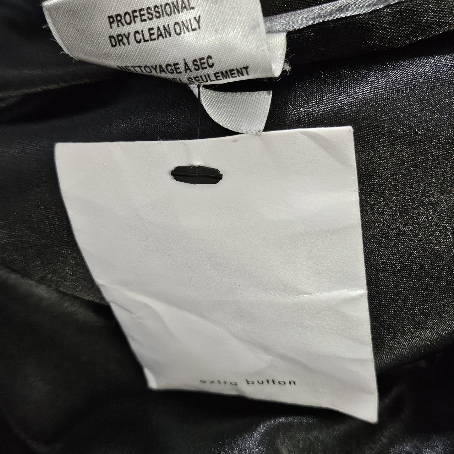 Calvin Klein Black Wool Blend Buttoned Belted Inner Pocket Over Coat Small S