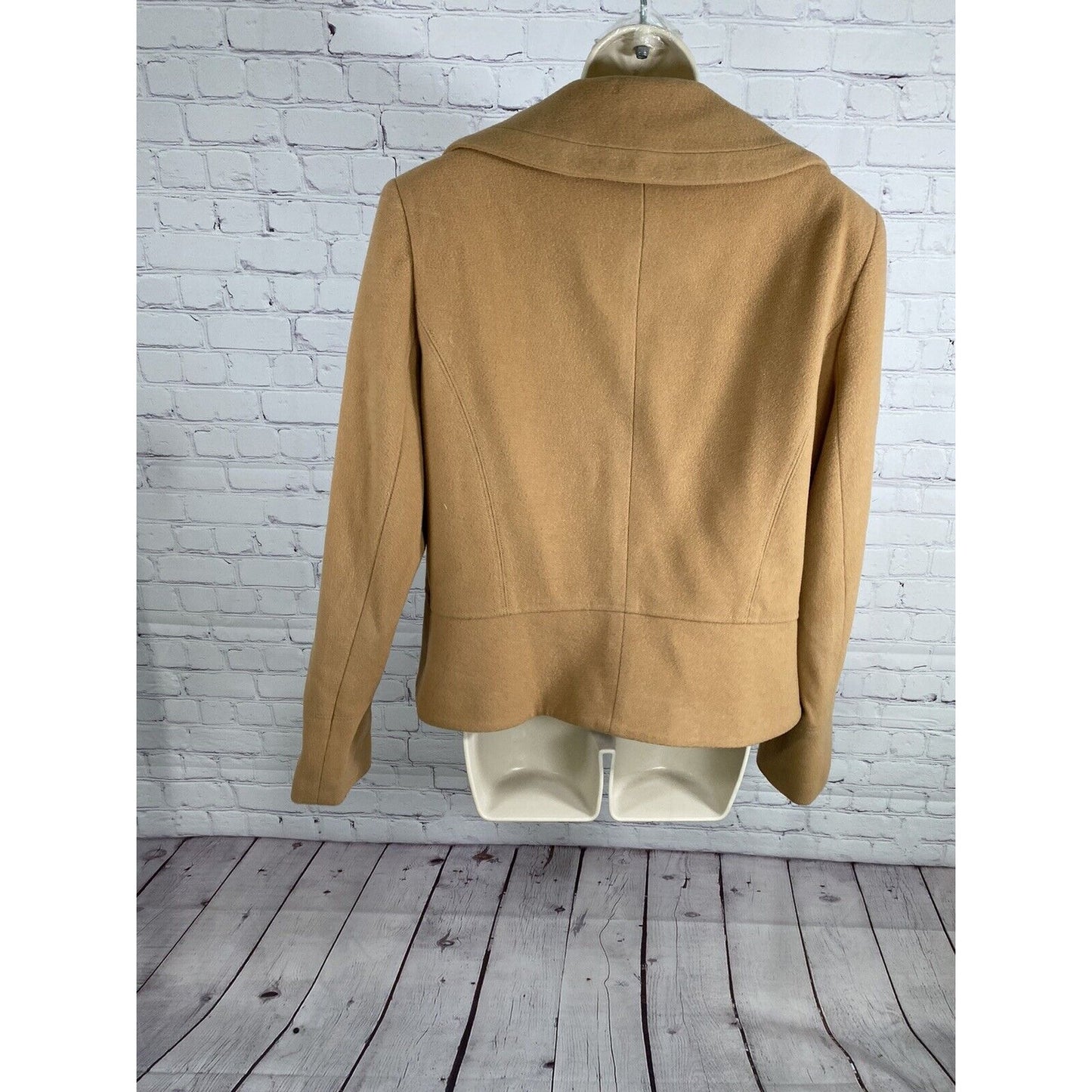 VTG Harve Benard Brown Wool/Nylon/Recycled Cashmere Lined 3 Button Jacket 14