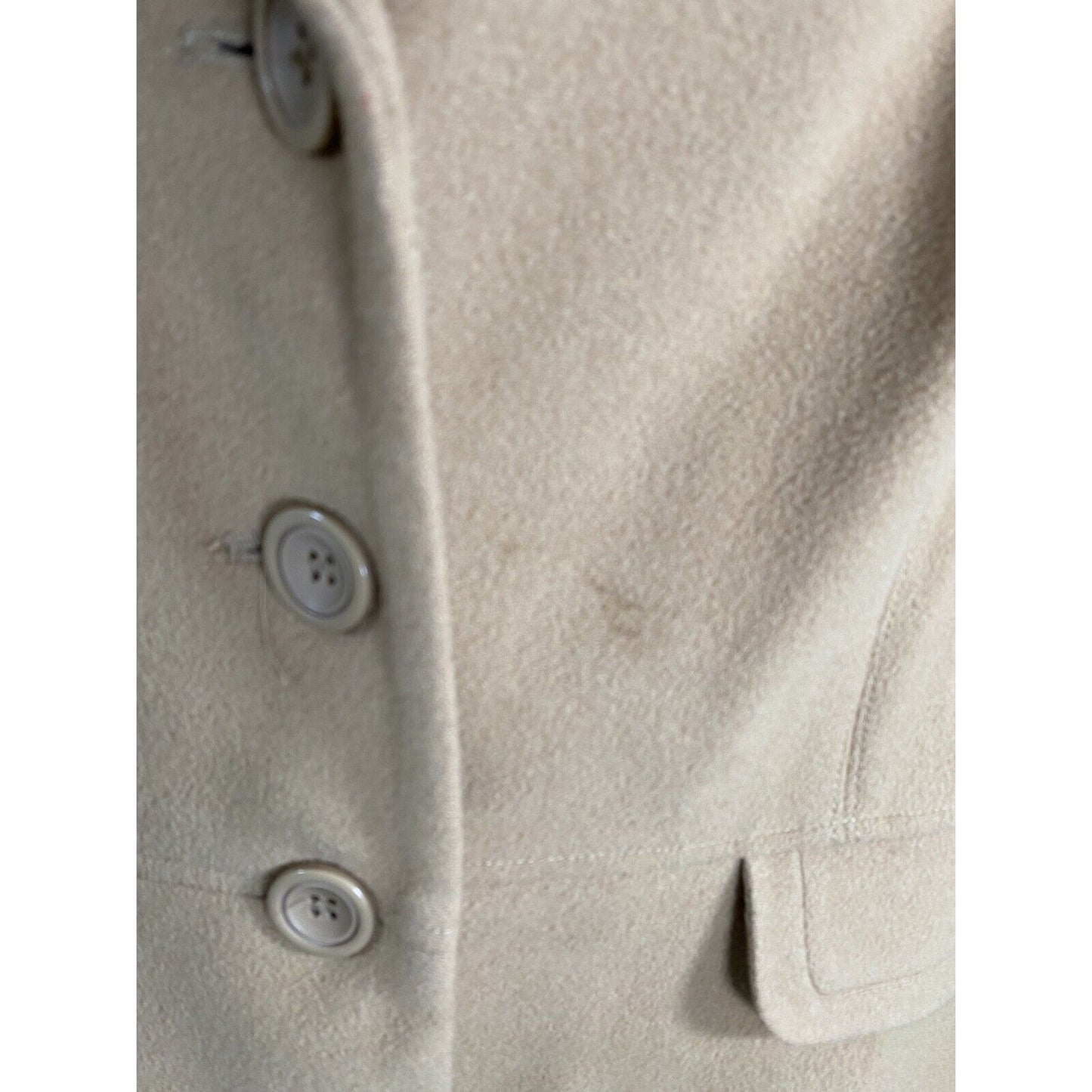 VTG Harve Benard Brown Wool/Nylon/Recycled Cashmere Lined 3 Button Jacket 14