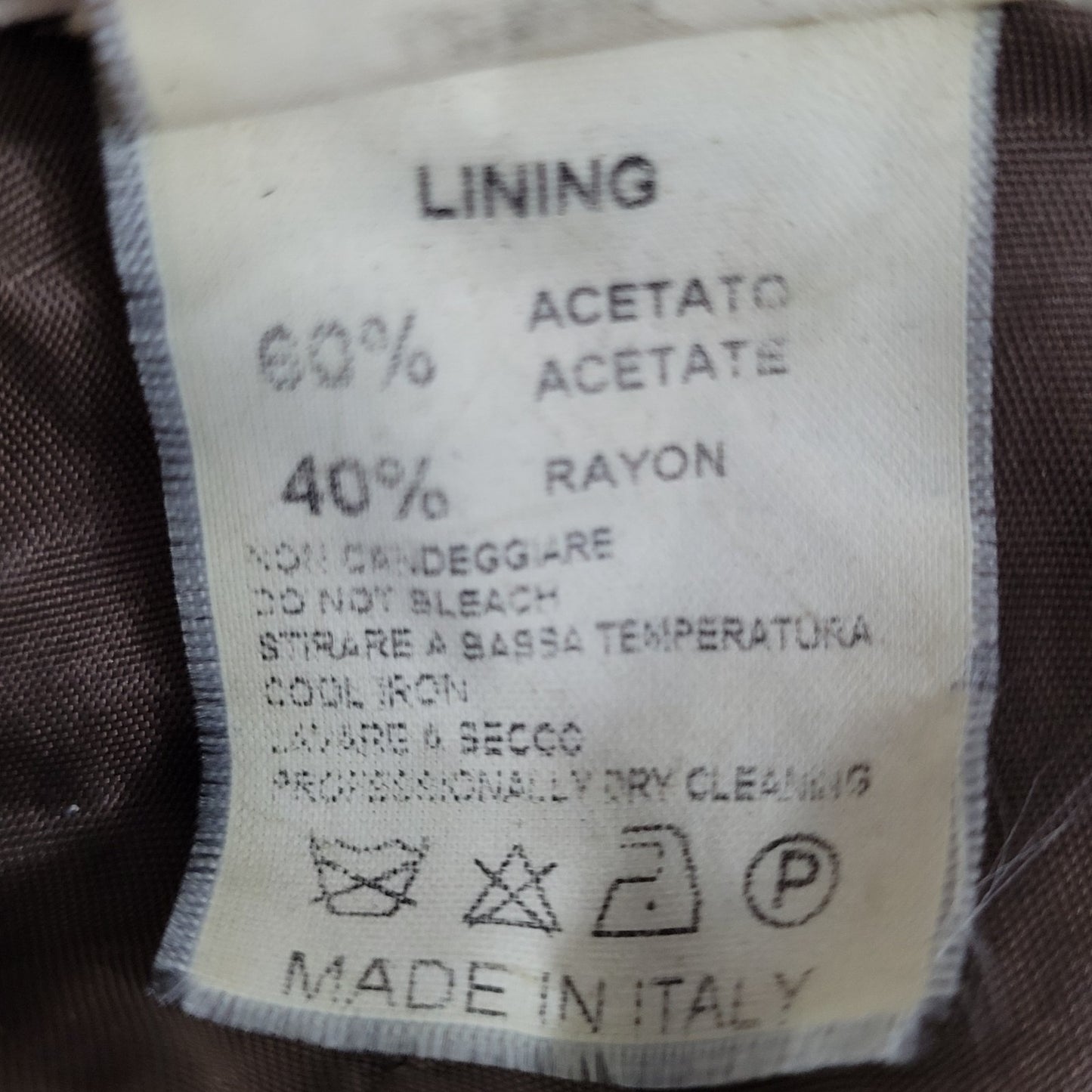 VTG Michael Kors Brown Wool Blend Herringbone Lined Pea Coat Italy Made Size 6