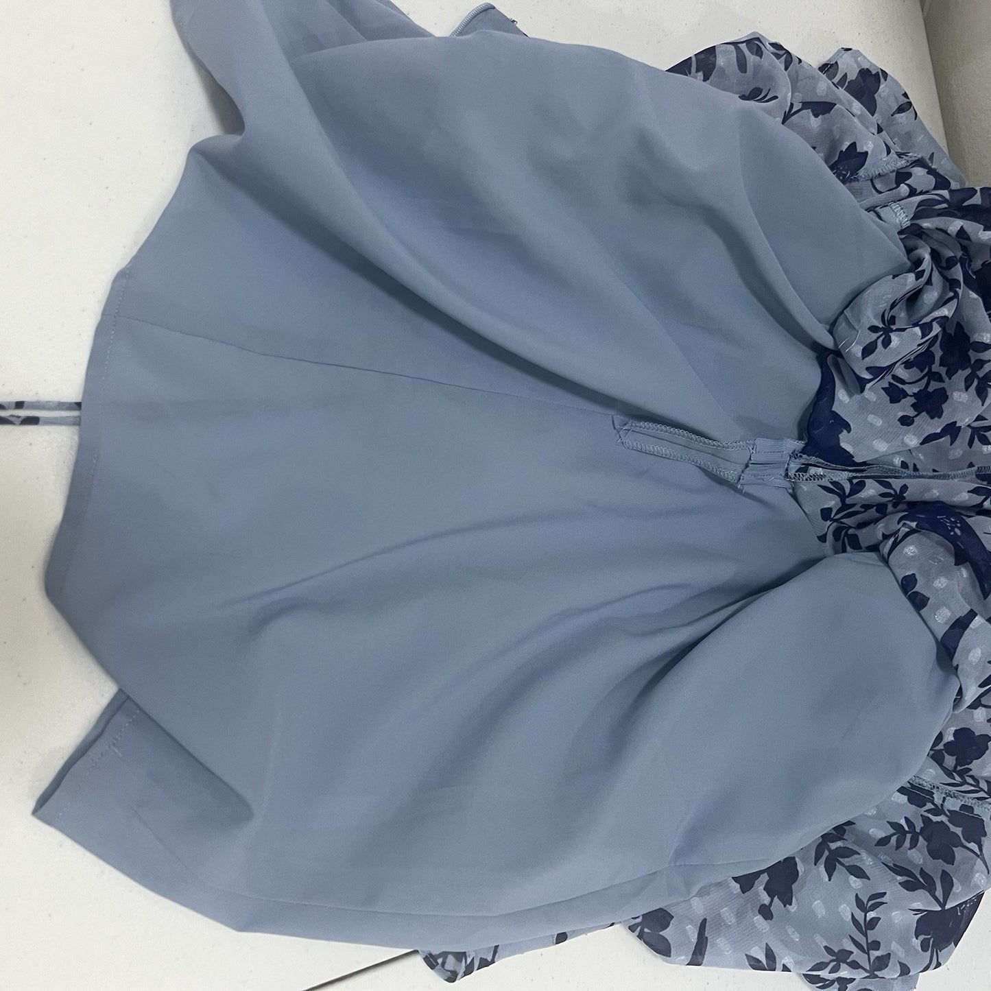 Eliza J Blue Macaw Bird Floral Sleeveless Textured Ruching Midi Trumpet Dress 8