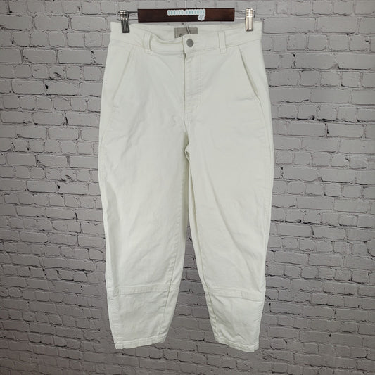 Everlane White Organic Cotton Twill Stretch High Rise Ankle Jeans Size 4 (27x26)