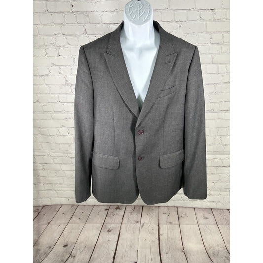 Howe Cowboy Punk Meets English Country Gentleman Gray 2 Button Blazer Jacket 42