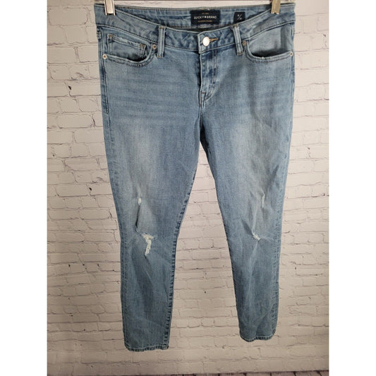 Lucky Brand Lolita Skinny Leg Blue Distressed Jeans Size 8/29 (31”x 28”)