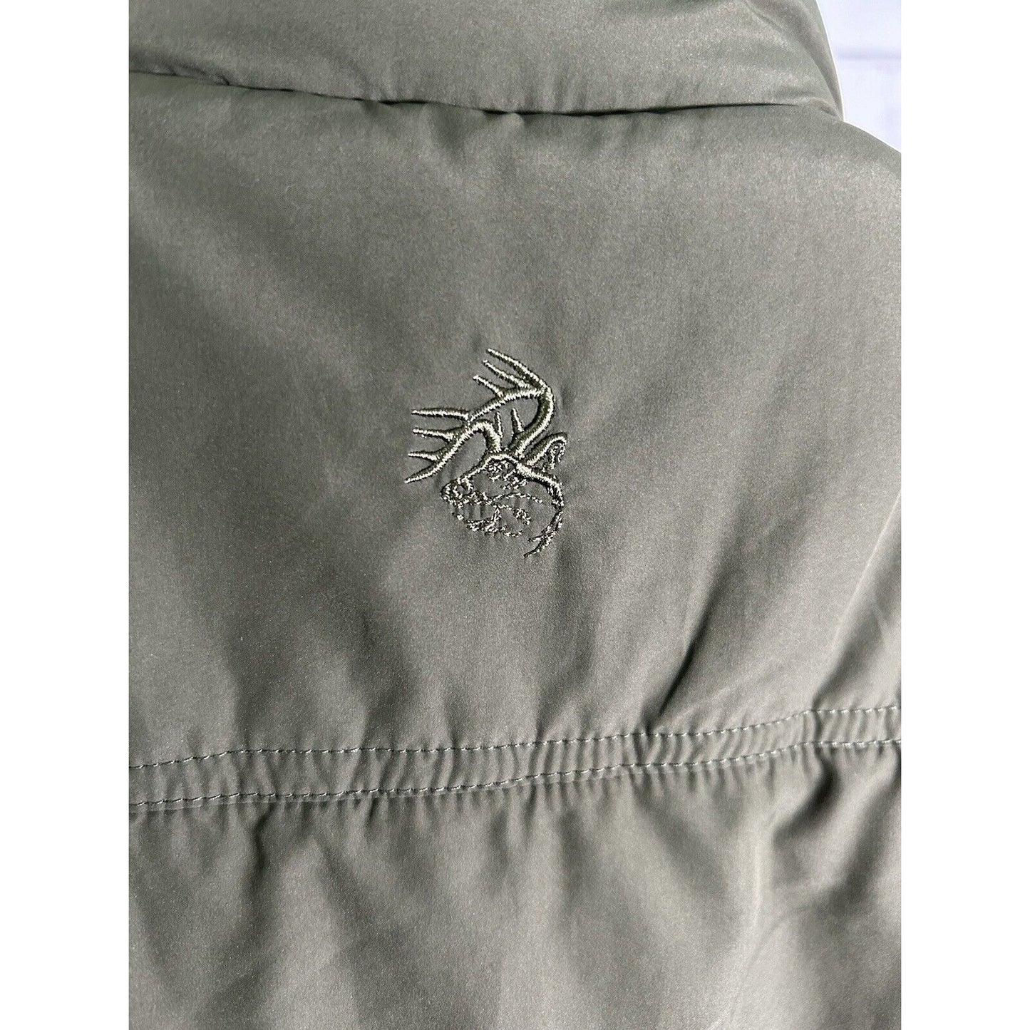 Legendary White Tail Hunter Green Vest Wooden Closures Women's Outerwear XS