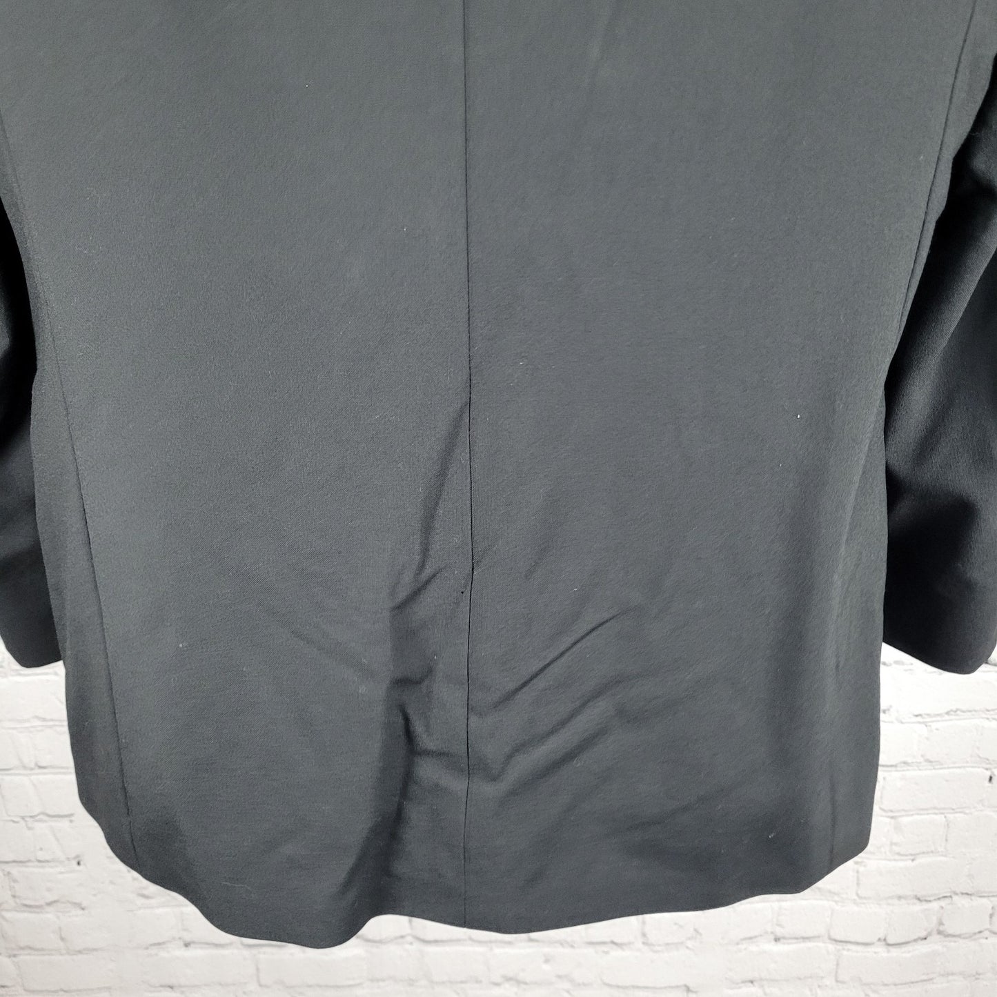 Fumagalli's Black 100% Wool Satin Shawl Lapel 3 Button Tuxedo Suit Jacket 44R