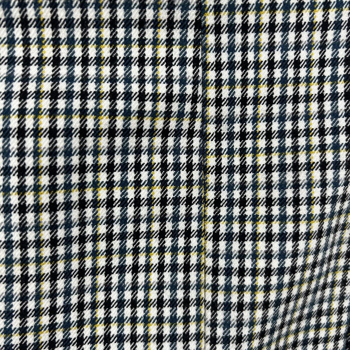 Womyn Made In US Wool Blue Yellow Plaid Fit Flare Zip Up Lined Midi Skirt Size 6