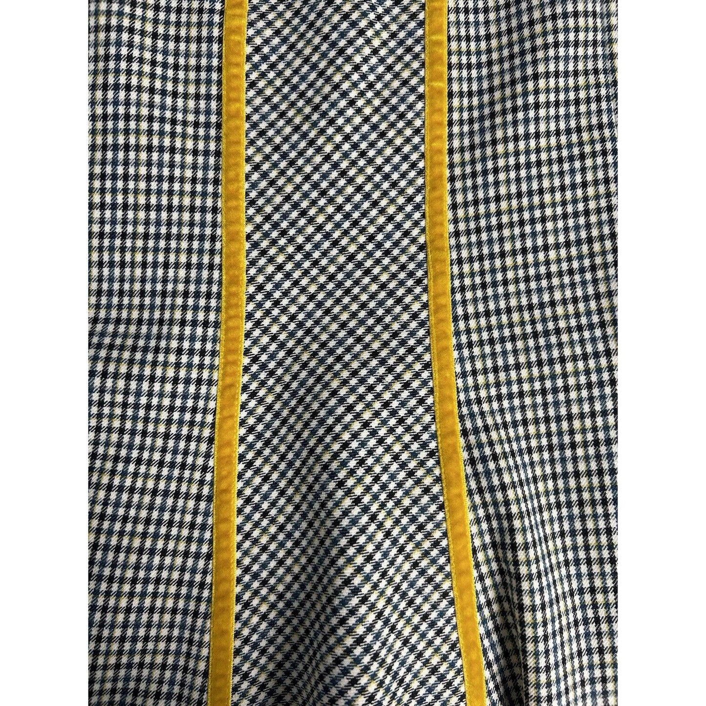 Womyn Made In US Wool Blue Yellow Plaid Fit Flare Zip Up Lined Midi Skirt Size 6