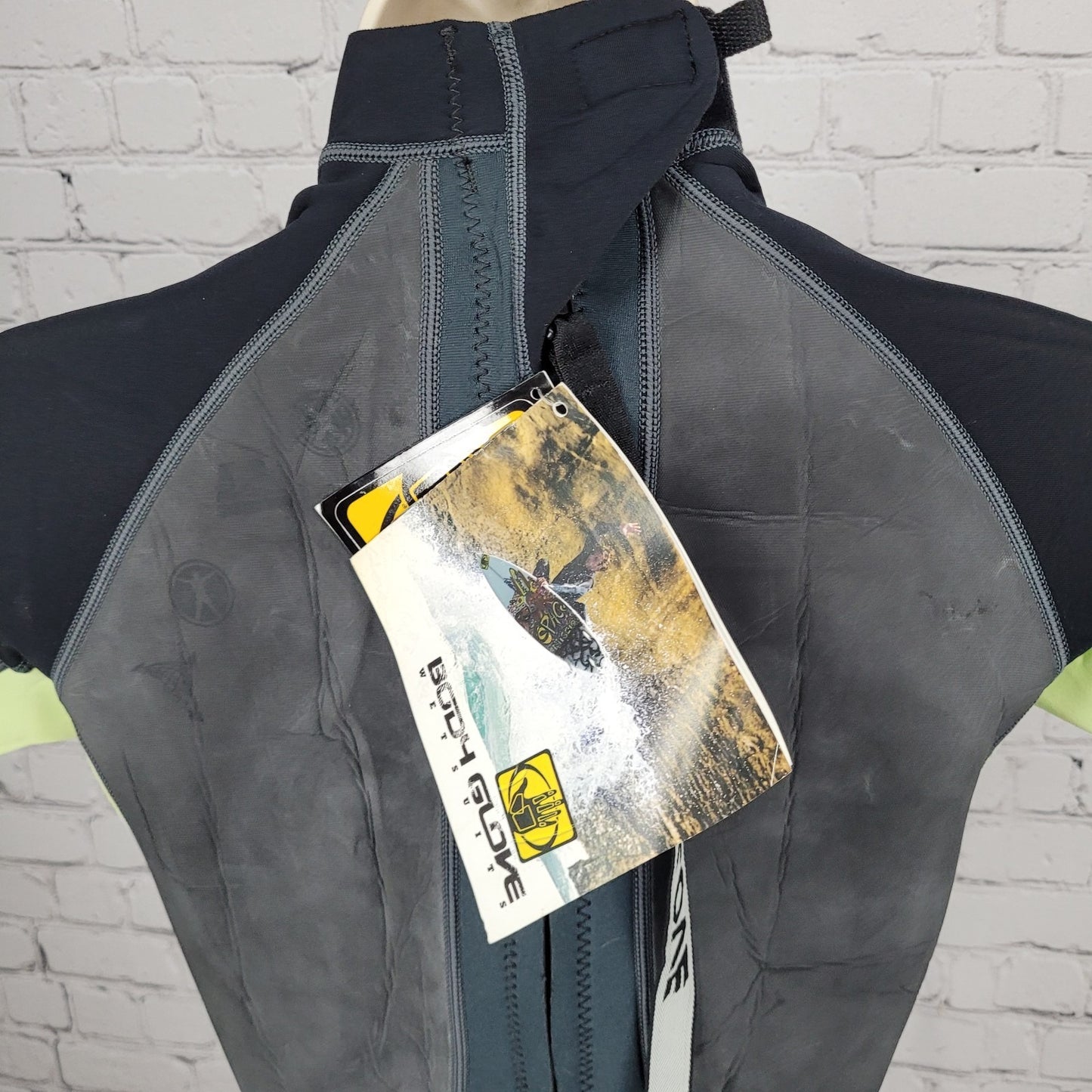 NWT Body Glove Black Green Pro 3 2.1mm Back Zip Shorty Springsuit Wetsuit 5/6