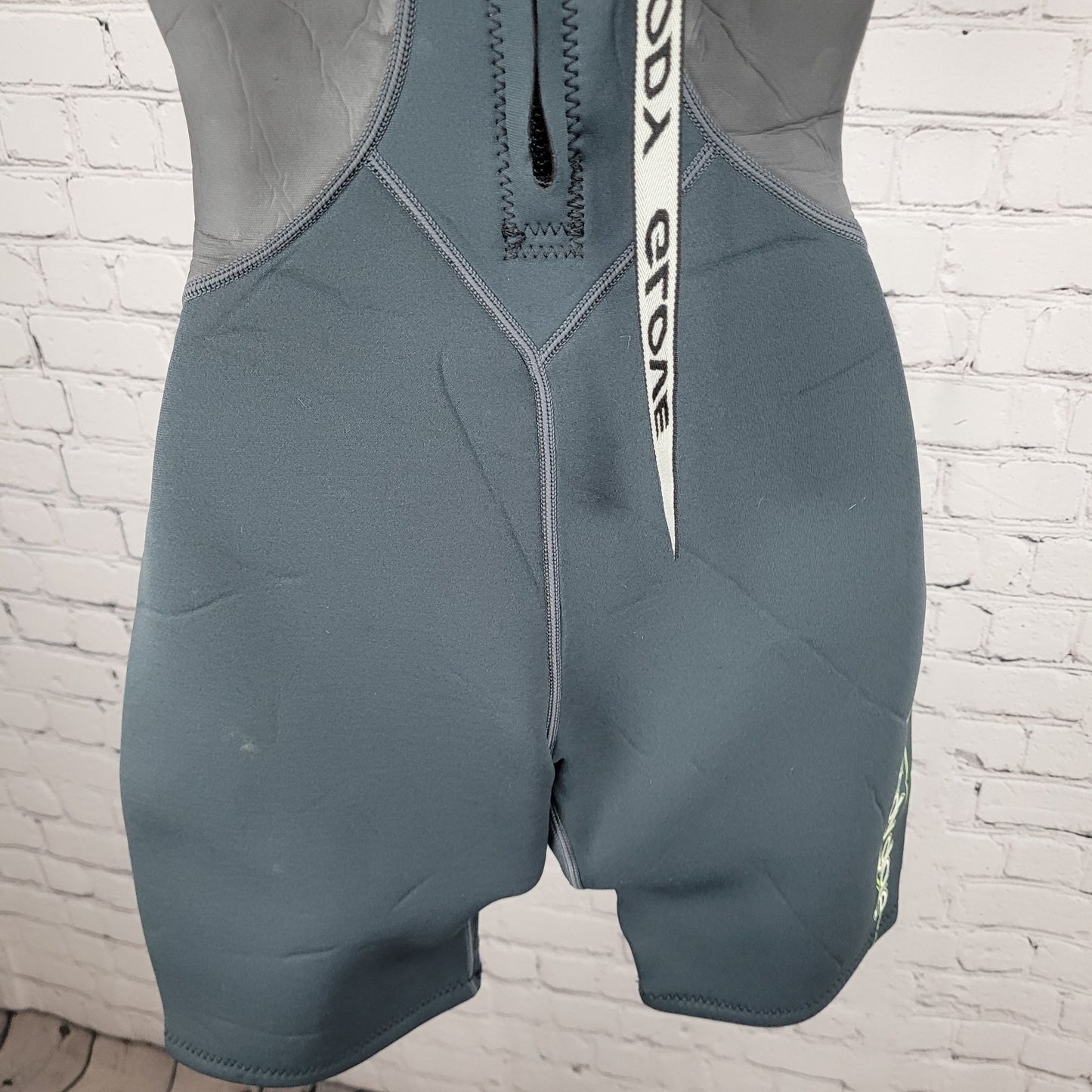NWT Body Glove Black Green Pro 3 2.1mm Back Zip Shorty Springsuit Wetsuit 5/6