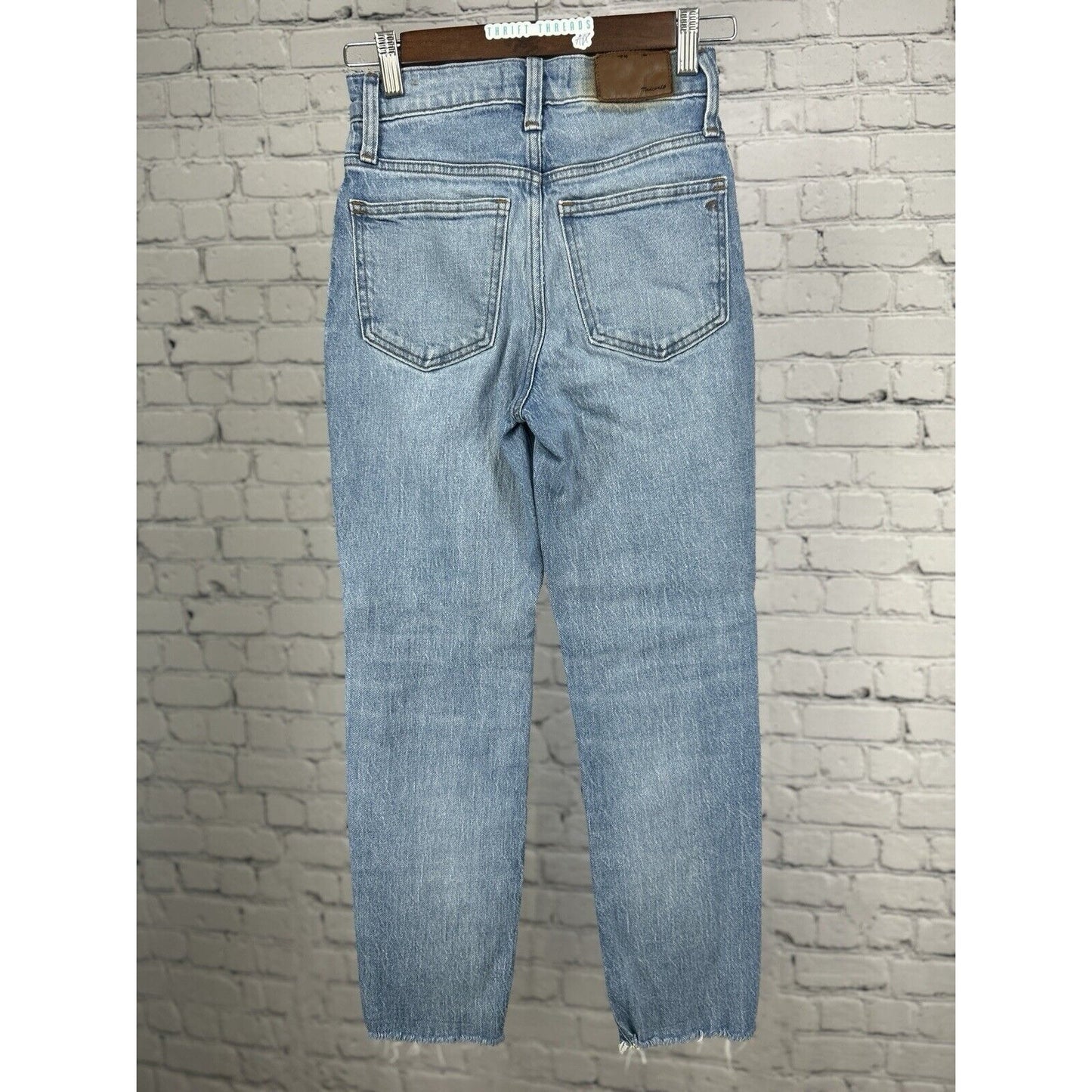 Madewell The Perfect Vintage Jean Blue Light Wash Distressed Jeans Size (24X25)