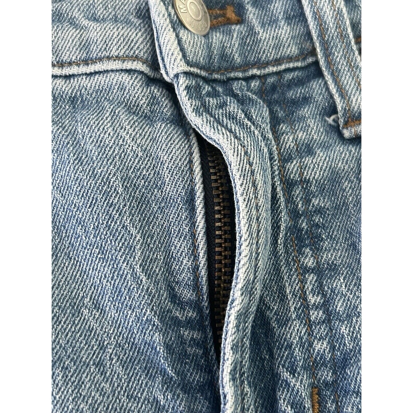 Madewell The Perfect Vintage Jean Blue Light Wash Distressed Jeans Size (24X25)