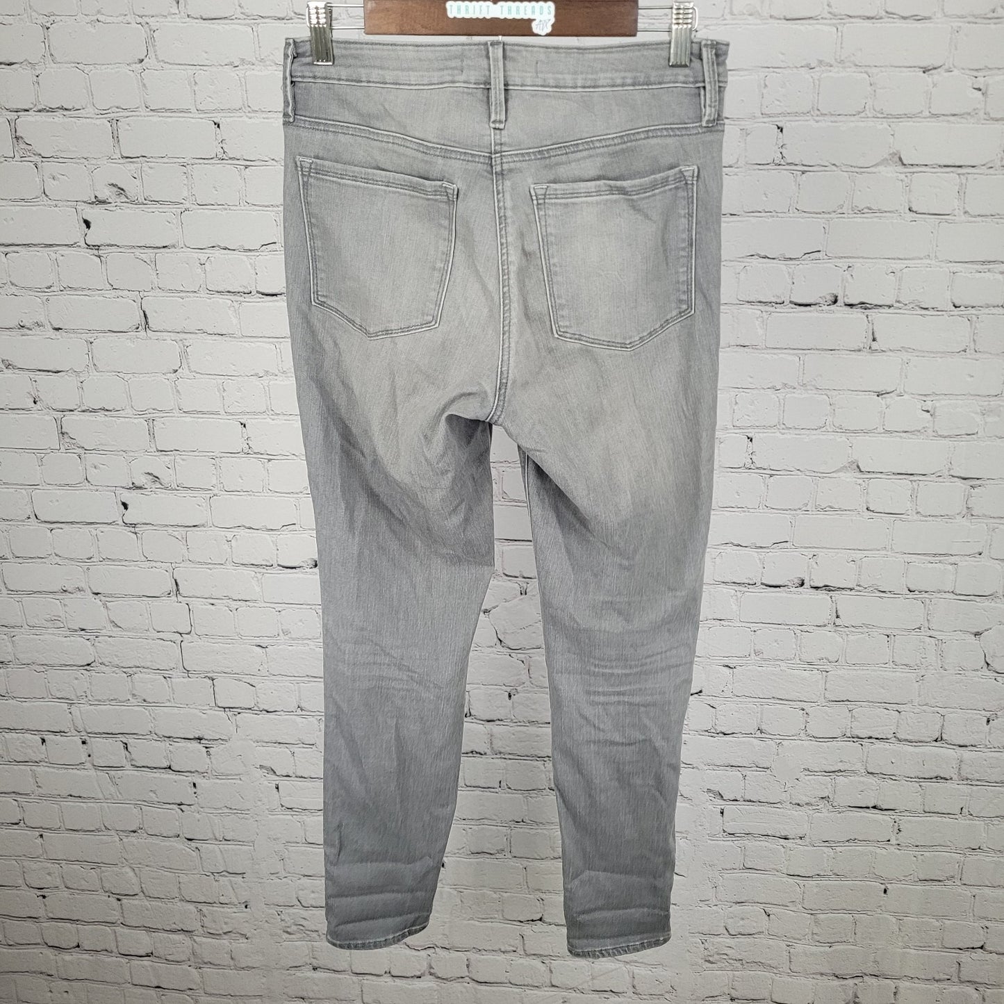Athleta Sculptek Grey Stretch Mid Rise Performance Skinny Jeans Size 6 (29x29.5)