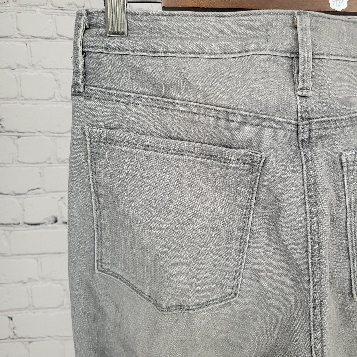 Athleta Sculptek Grey Stretch Mid Rise Performance Skinny Jeans Size 6 (29x29.5)