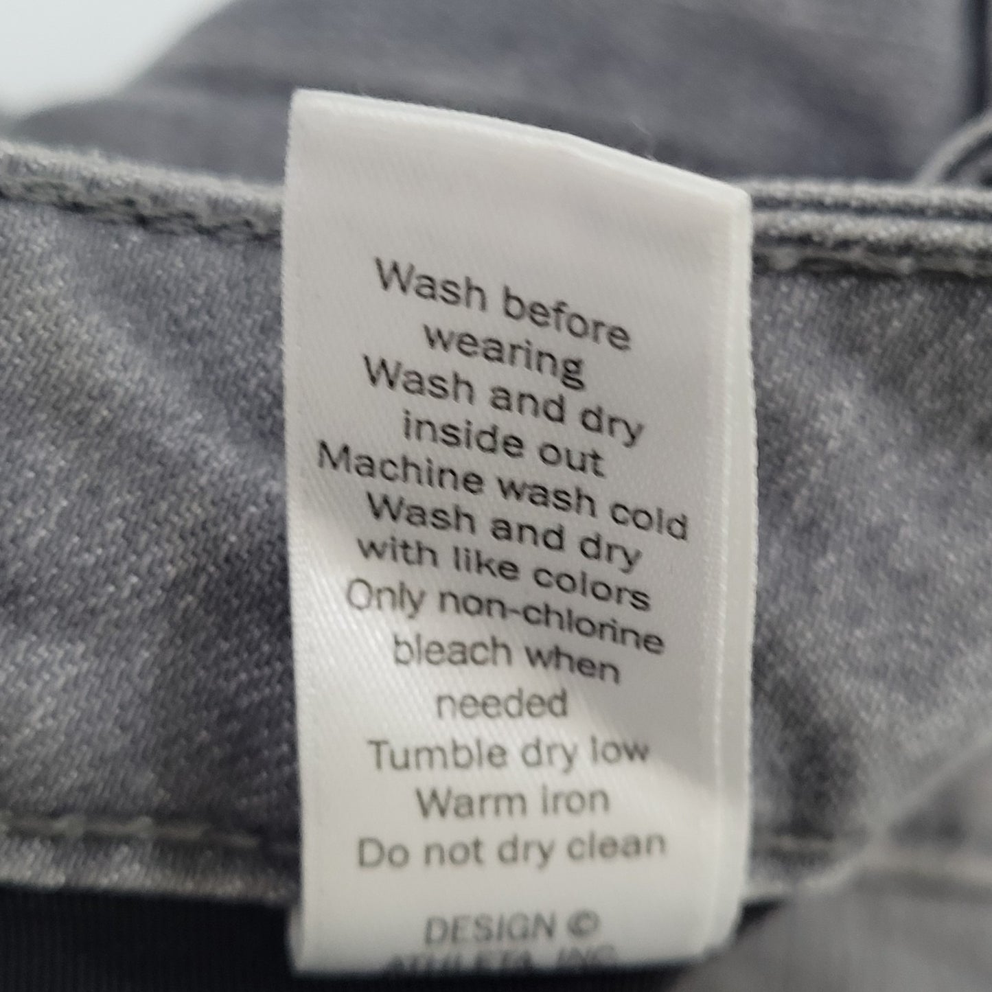 Athleta Sculptek Grey Stretch Mid Rise Performance Skinny Jeans Size 6 (29x29.5)