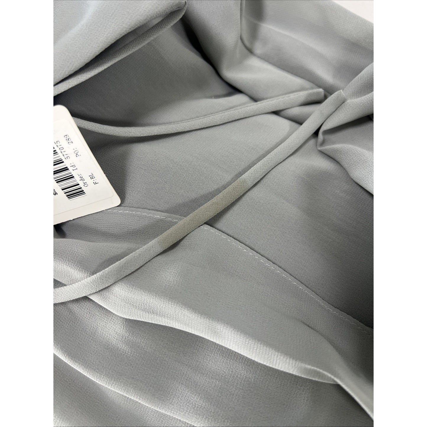 NWD Revelry Platinum Grey Hannah Chiffon Faux Wrap Slit Petite Maxi Long Dress 6