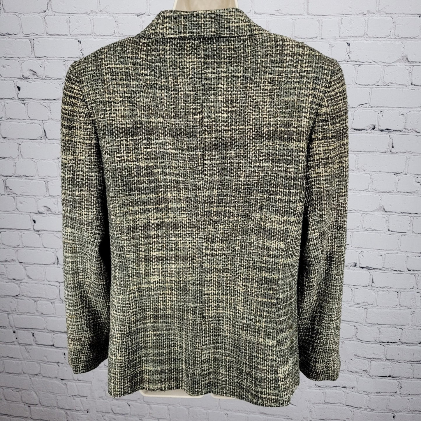 VTG VP Collection Green 100% Handwoven Silk 3 Button Notch Suit Jacket USA Large