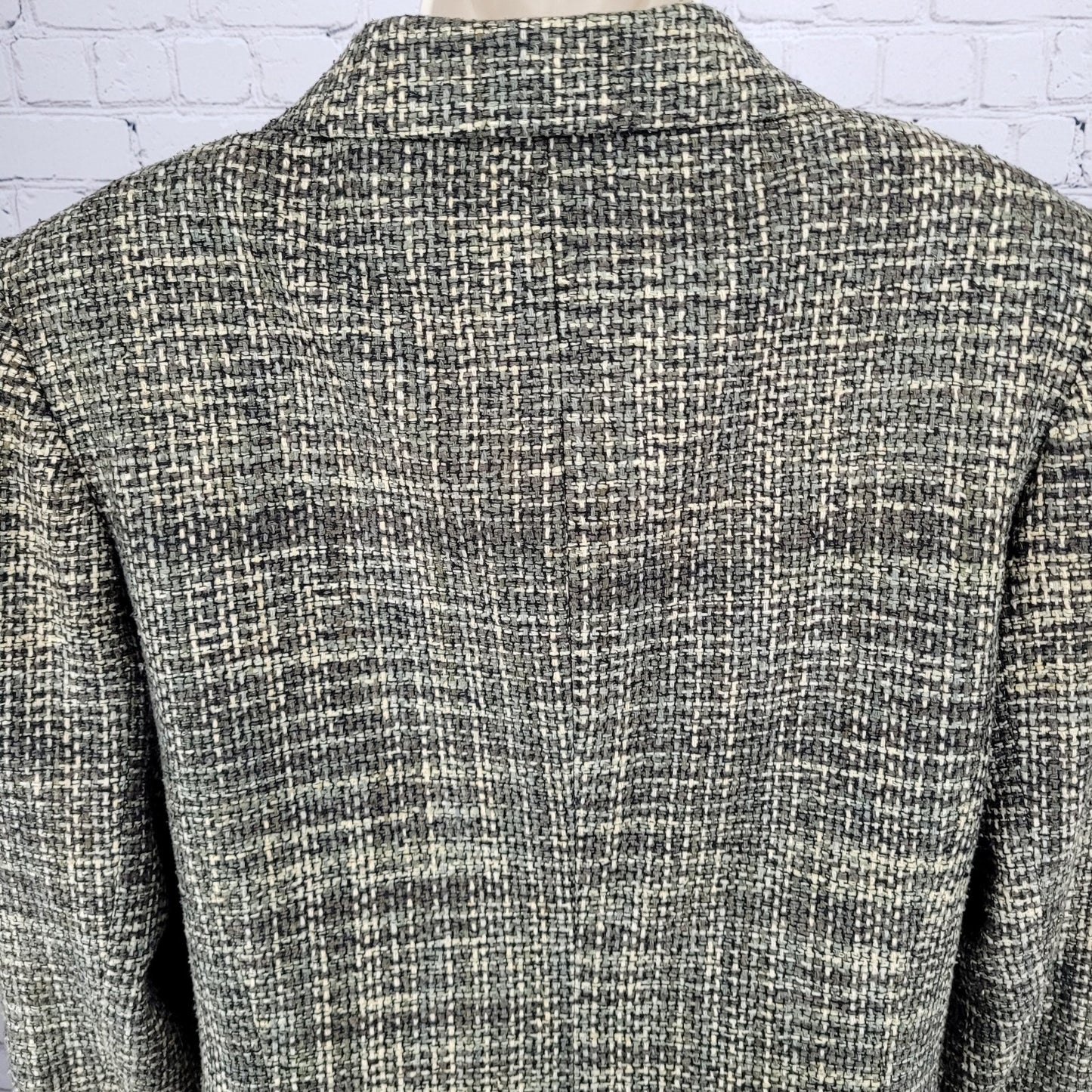 VTG VP Collection Green 100% Handwoven Silk 3 Button Notch Suit Jacket USA Large