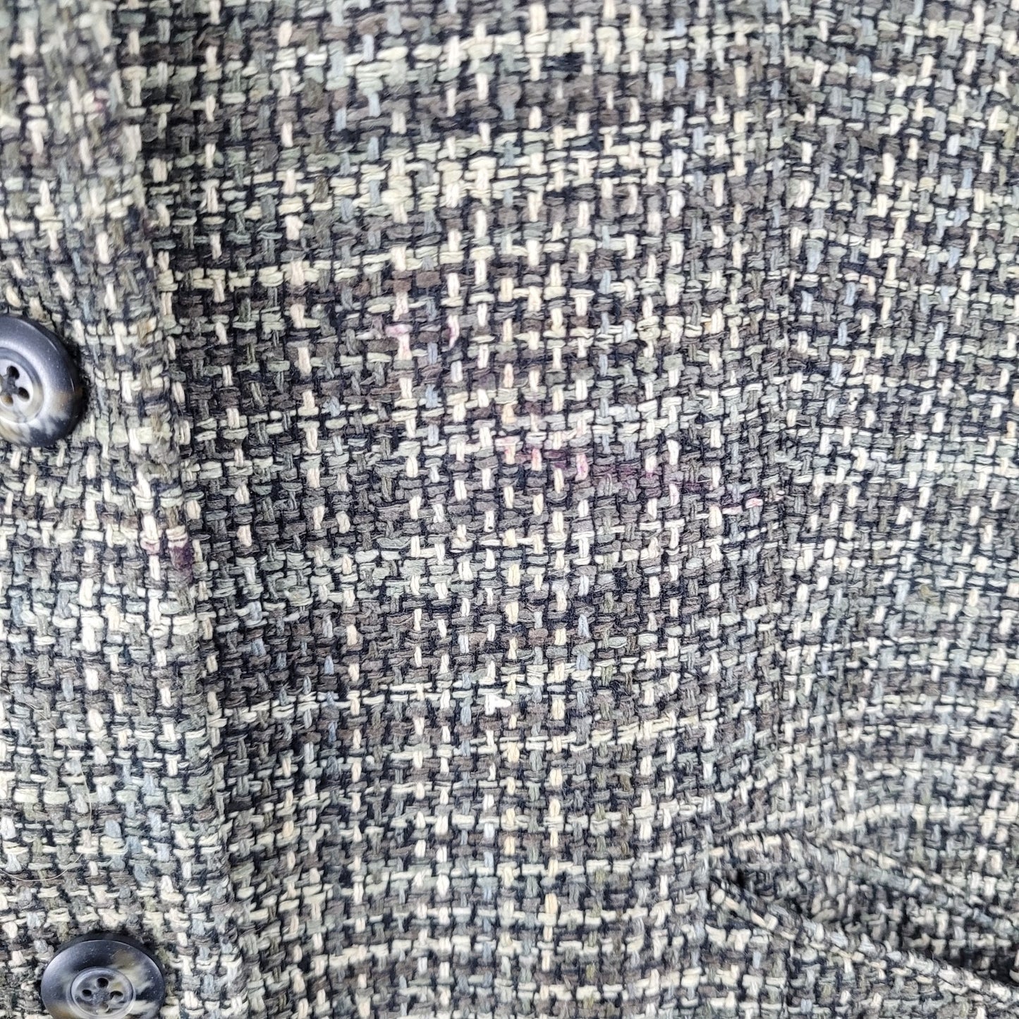 VTG VP Collection Green 100% Handwoven Silk 3 Button Notch Suit Jacket USA Large
