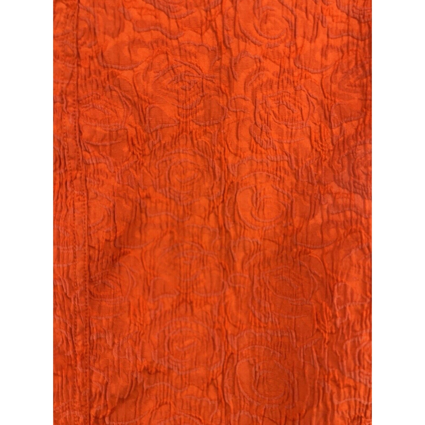 Vanessa Virginia Anthropologie Orange Red Brocade Textured Pencil Skirt Size 0