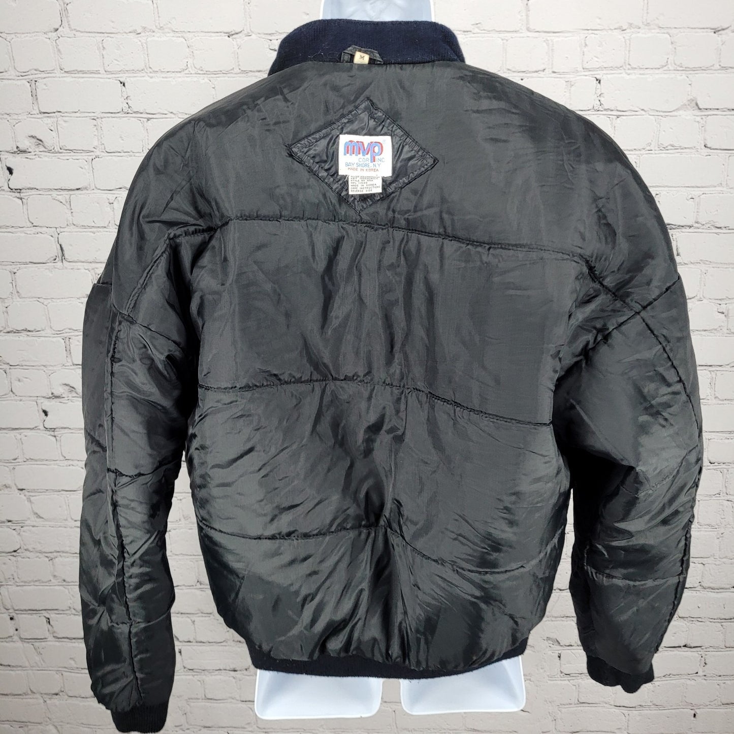 VTG Pennzoil Penske Racing Black Insulated Zip Bomber Puffer Jacket Medium M