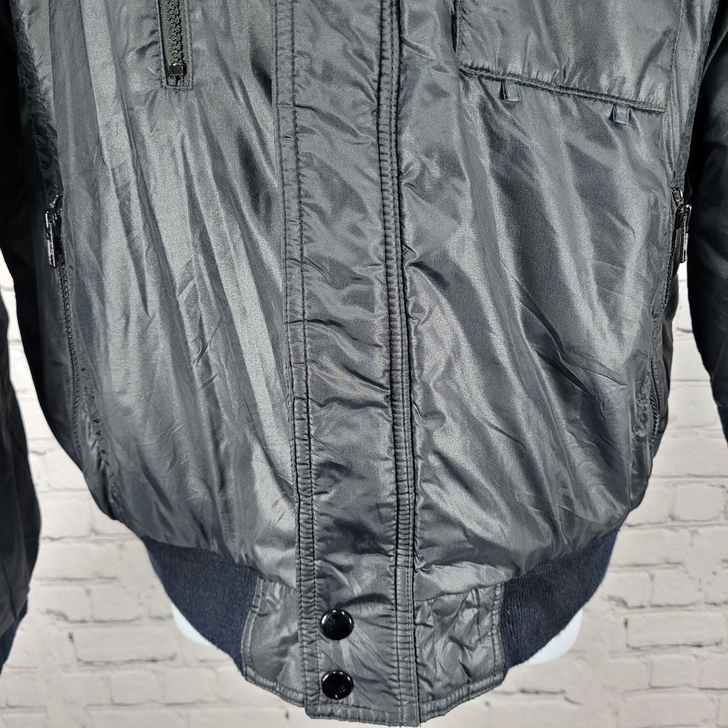 VTG Pennzoil Penske Racing Black Insulated Zip Bomber Puffer Jacket Medium M