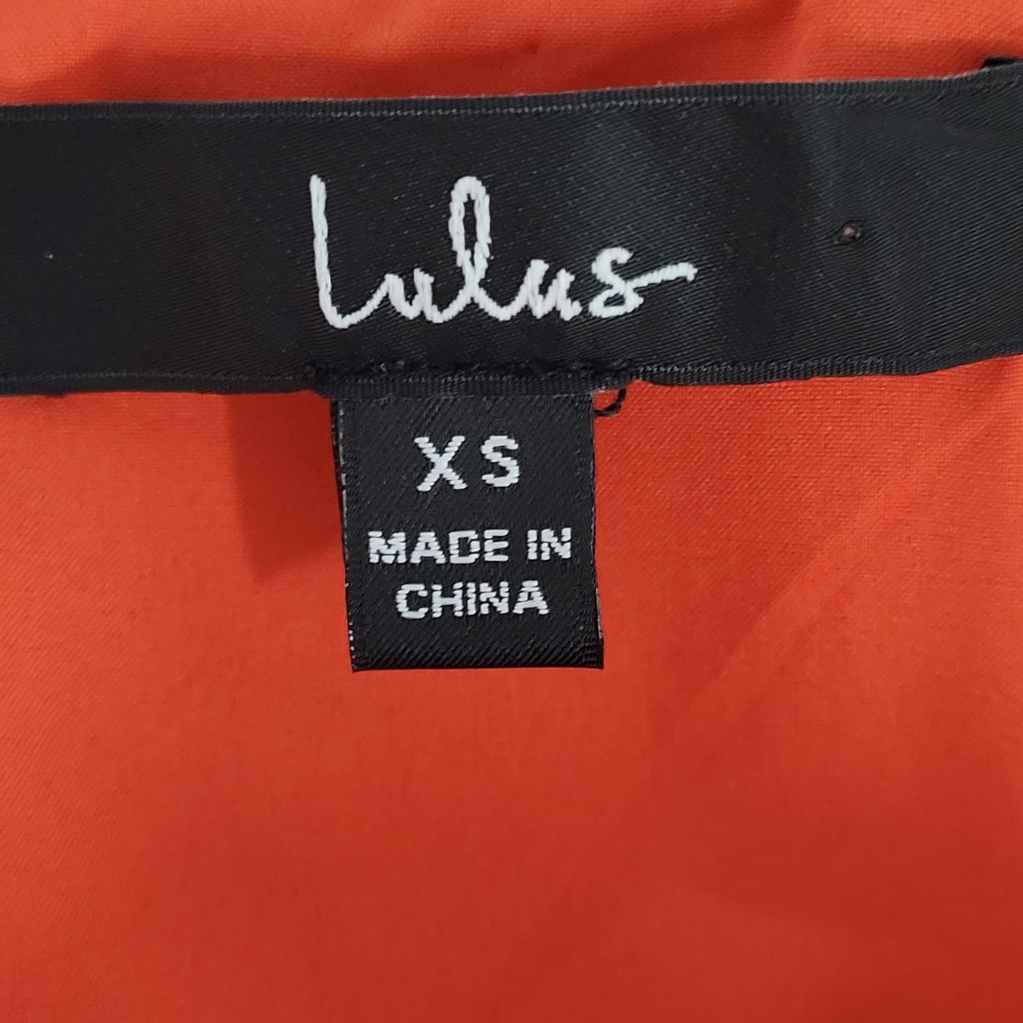 Lulus Orange Strappy Plunge Stretch Asymmetrical Skirt Bodycon Short Dress XS