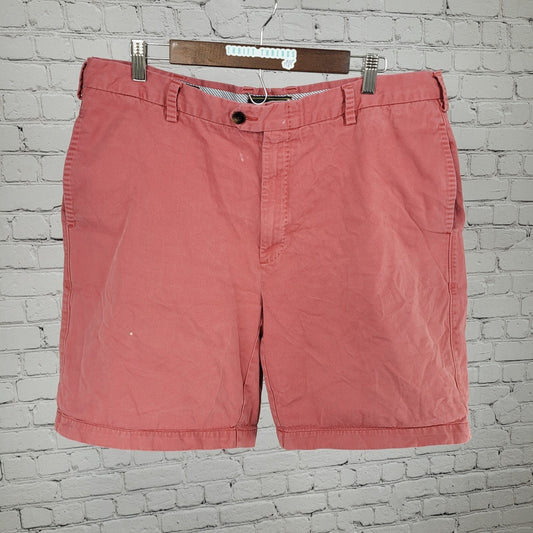 Orvis Muted Pink 100% Cotton Flat Front Chino Shorts Size 38 (38x8.5)