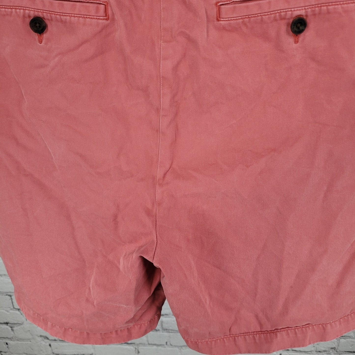 Orvis Muted Pink 100% Cotton Flat Front Chino Shorts Size 38 (38x8.5)