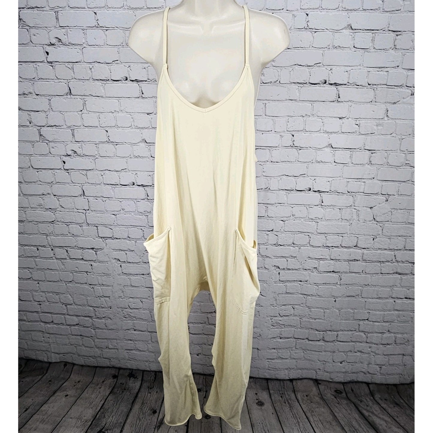 FP Movement Free People Yellow Racerback Relaxed Pockets 1 Piece Tank Jumper XS