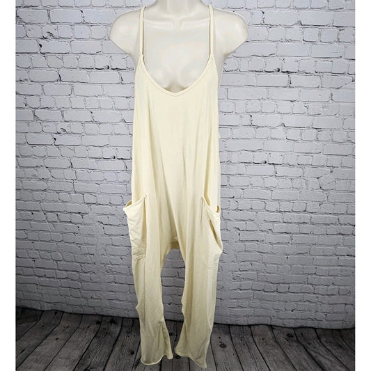 FP Movement Free People Yellow Racerback Relaxed Pockets 1 Piece Tank Jumper XS