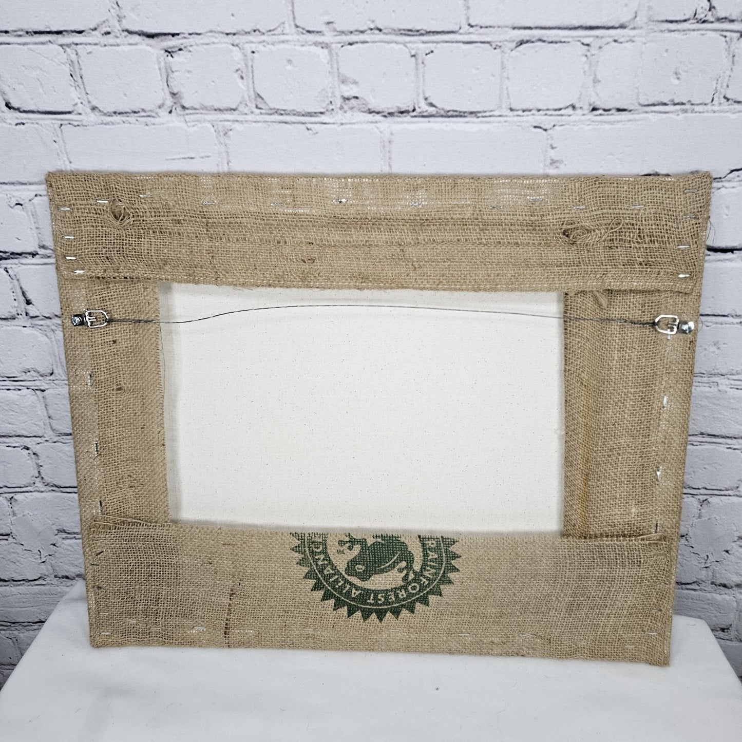 Finca Huixoc Coffee Authentic Burlap Sack Wrapped Canvas Wood Framed Art 16x20