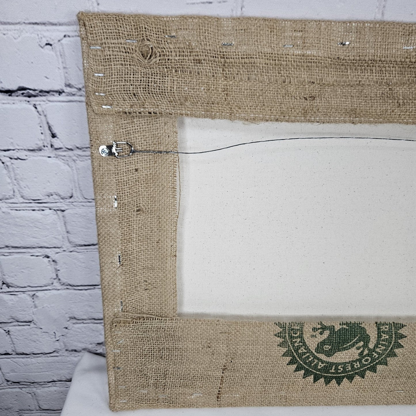 Finca Huixoc Coffee Authentic Burlap Sack Wrapped Canvas Wood Framed Art 16x20