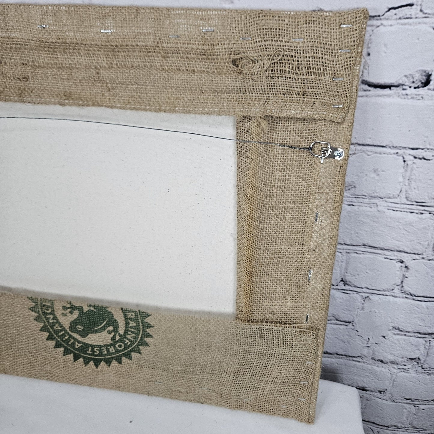 Finca Huixoc Coffee Authentic Burlap Sack Wrapped Canvas Wood Framed Art 16x20