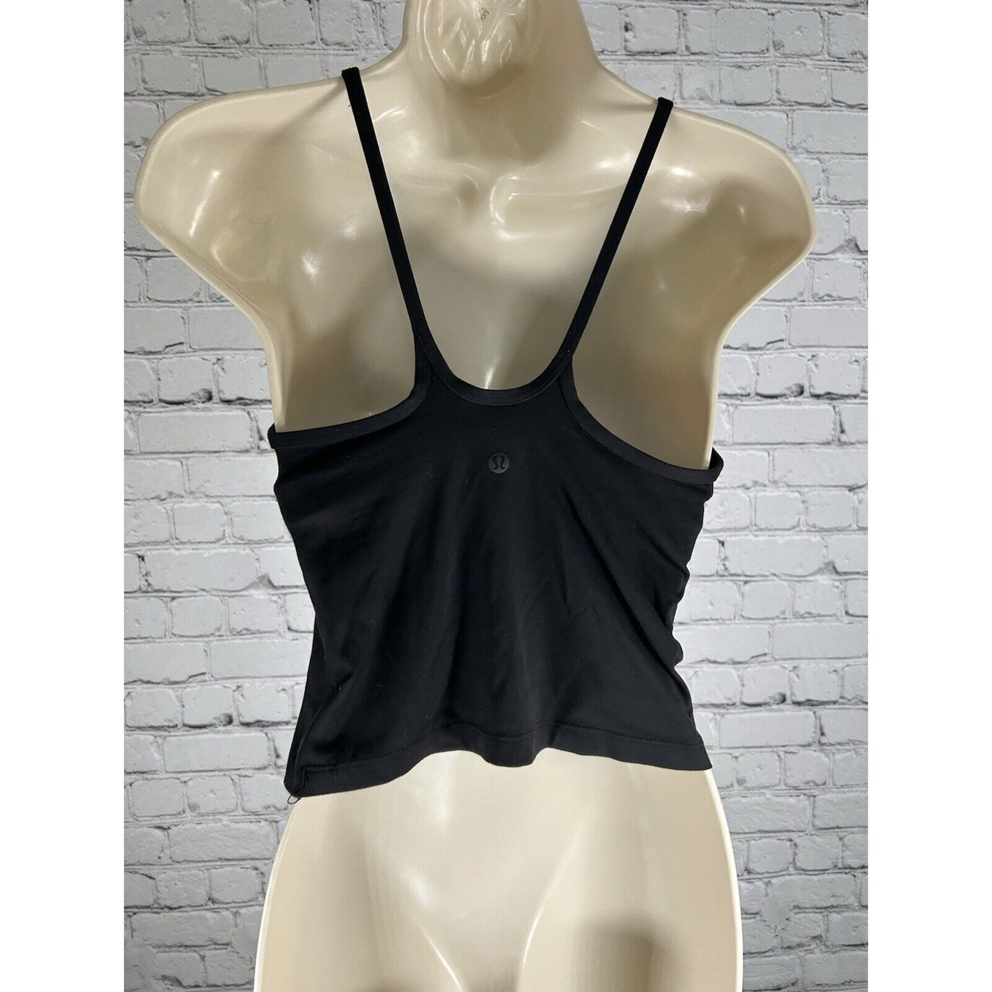 Lulu Lemon Black Removable Pads Spaghetti Strap Racerback Tank Top Women’s 6
