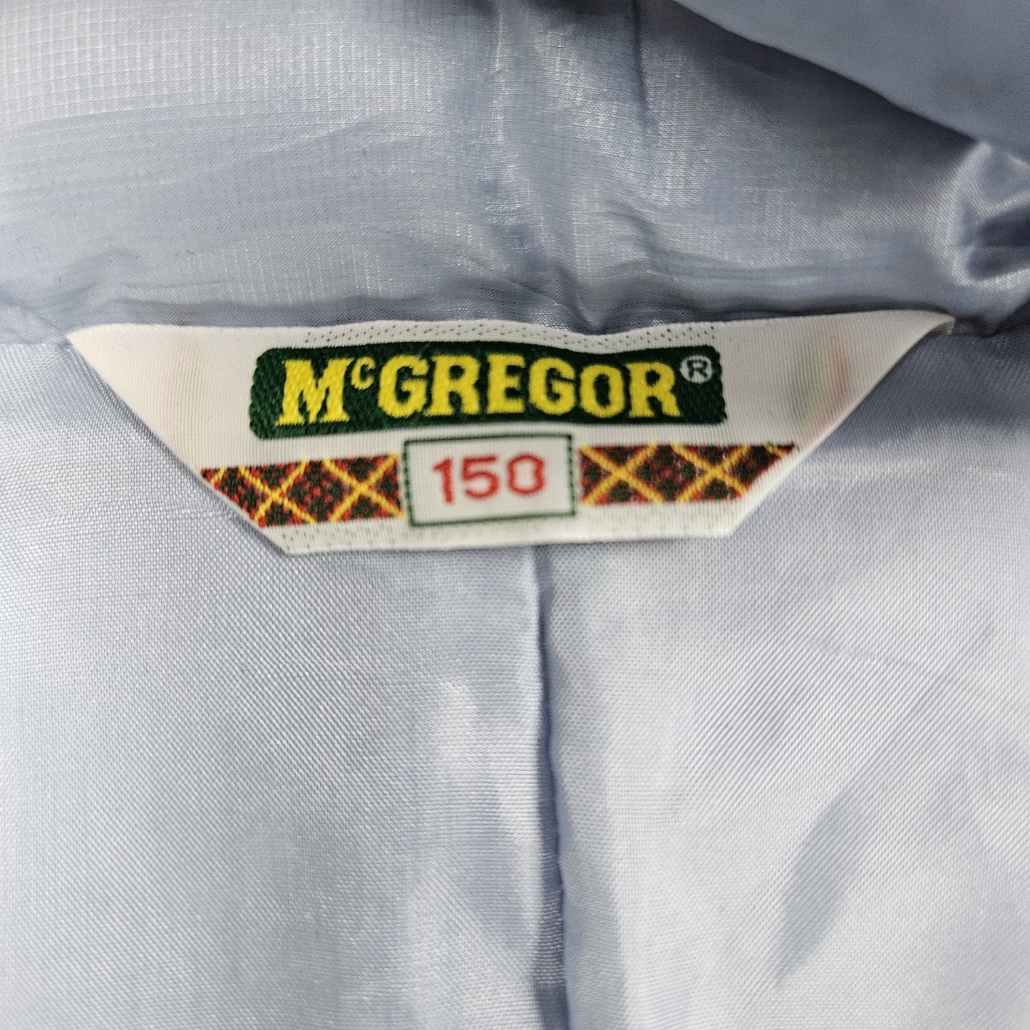 VTG McGregor Blue Rabbit Fur Trim Hood Down Filled Puffer Coat Jacket Parka S