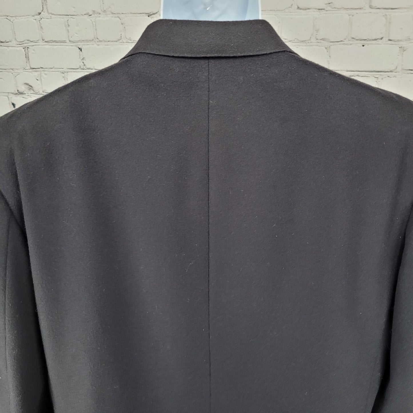 Daks Jermyn Street Black Wool Cashmere 2 Button Double Vent Blazer Sportcoat 46R