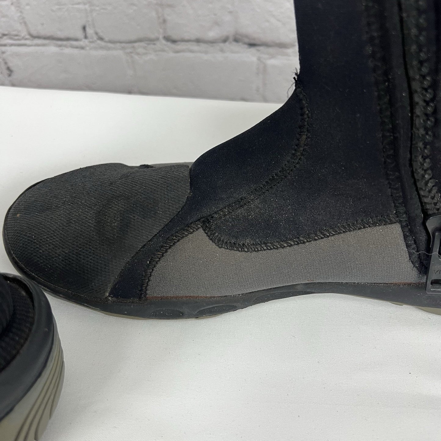 Tusa Black Zip Scuba System Dive Neoprene Boots Water Shoes Mens Size 8
