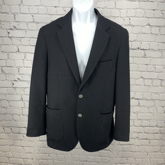 Sake Fifth Avenue Black Wool Slim Fit Lightweight Super 110’s Blazer Size 40R