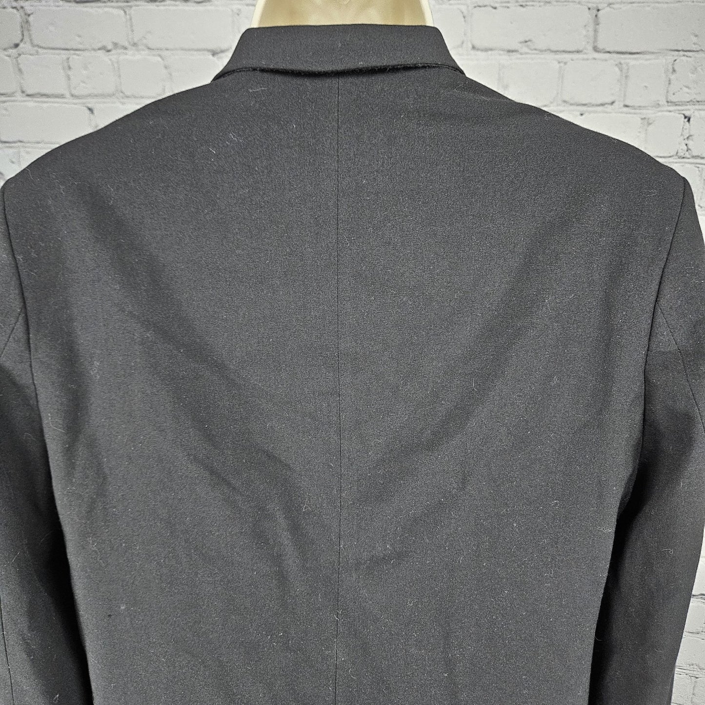 Calvin Klein Black Full Pant Suit Set 2 Piece 2 Button Notch Blazer 20 29x30