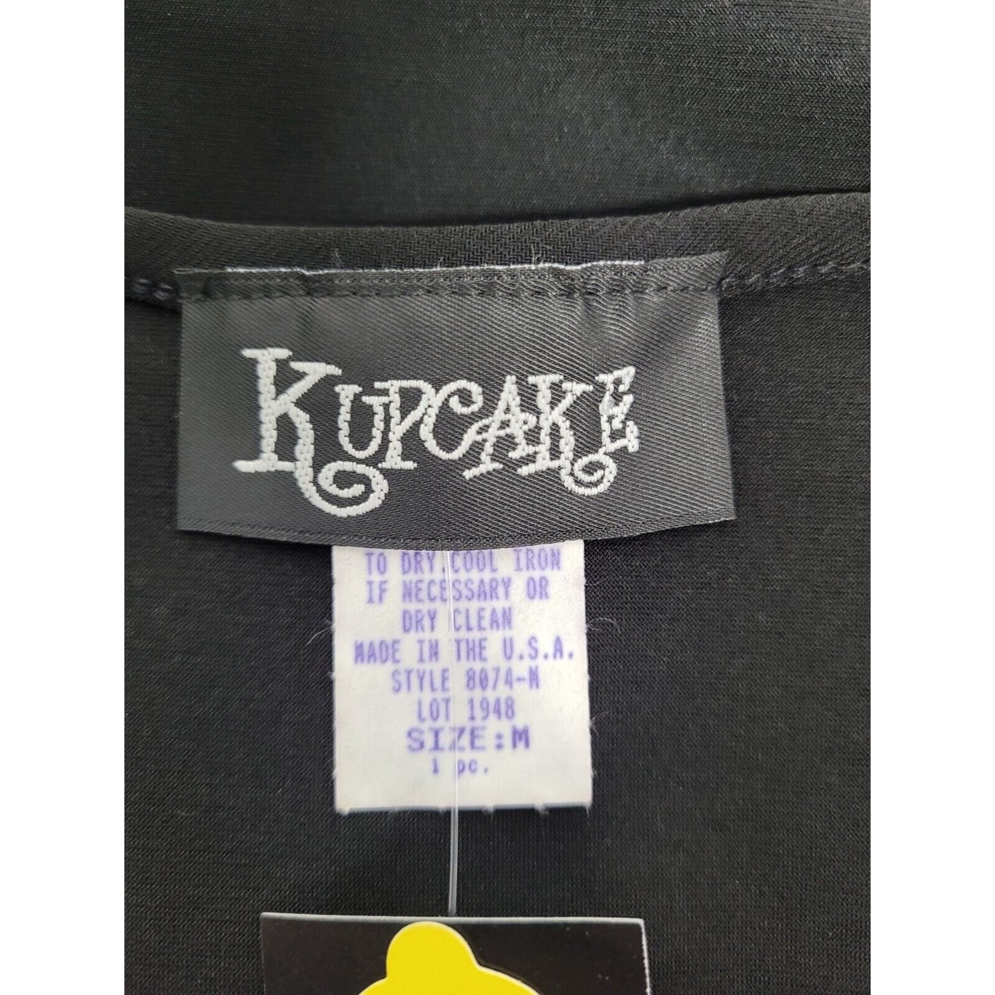 NWT Kupcake Rhinestone Buckle Black Shift Sheath Dress Size Medium M